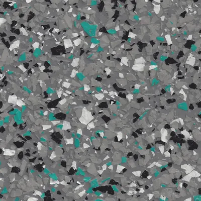 Ashen Teal B06 decorative flake blend swatch