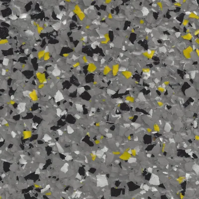 Ashen Yellow B07 decorative flake blend swatch